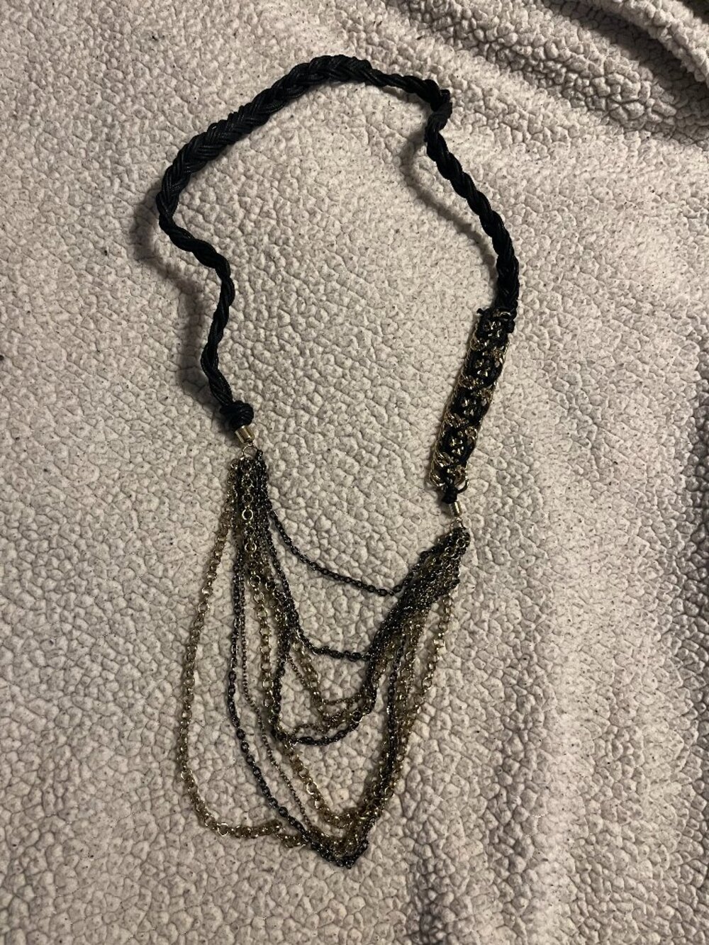 New in package 20" Necklace - Black w/Chains
